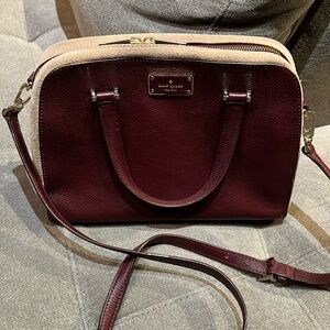 Women’s Kate Spade Kay Street Pebble Felix Crossbody Bag - Burgundy/Blush